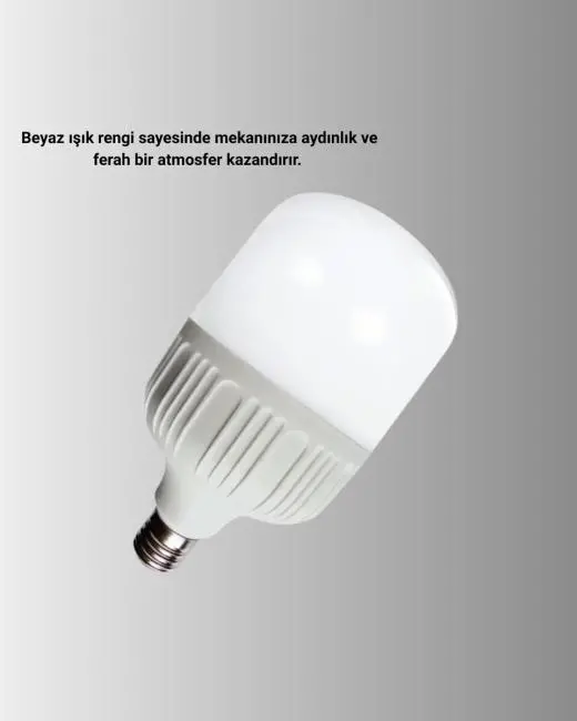 Elektrik Kesintileri İçin Şarjlı LED Ampul 30W E27 Beyaz Işık