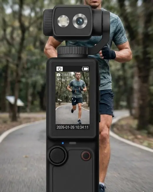 4K Aksiyon ve Vlog Kamera 2.0 İnç IPS Ekran Otomatik Odaklama ve Kompakt Tasarım