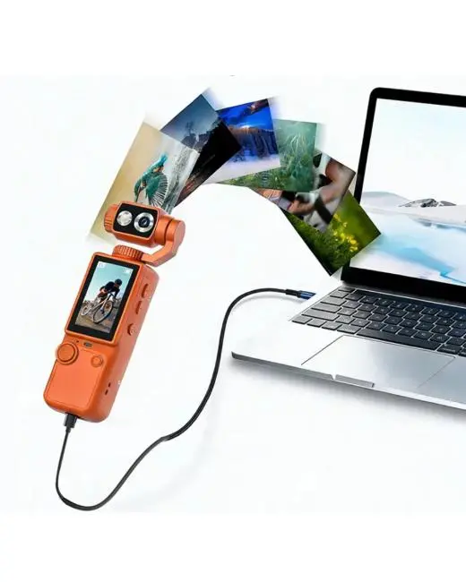 Kompakt 4K Gimbal Kamera 180 Derece Döner Başlık Stabil Video ve Vlog Uyumlu