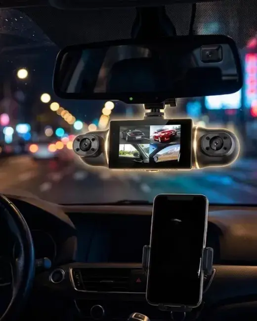 Geniş Açılı Araç Kamera Sistemi WiFi Bağlantılı Döngüsel Kayıt Özellikli