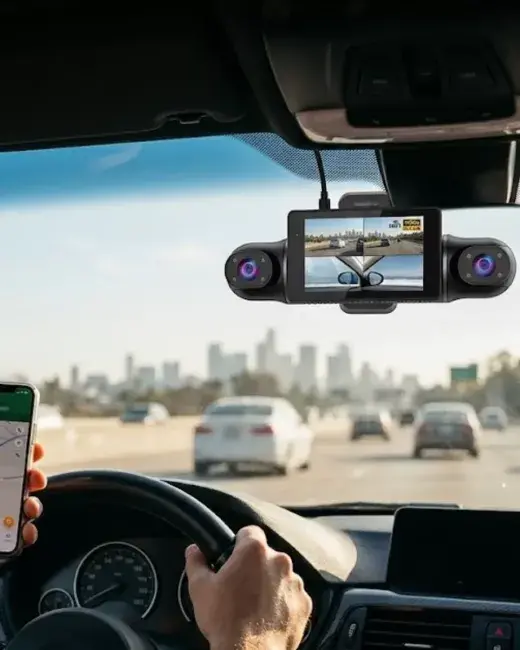 Araç İçi WiFi Destekli Full HD Kamera Geniş Açılı Gece Görüşlü