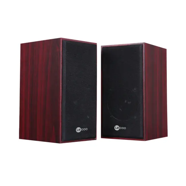 LECOO DS105 6W 1+1 Masaüstü USB Ahşap Kasa Speaker(1923)