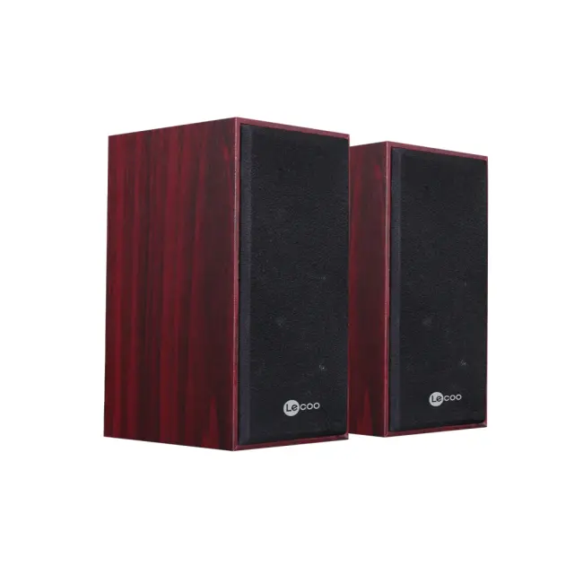 LECOO DS105 6W 1+1 Masaüstü USB Ahşap Kasa Speaker(1923)