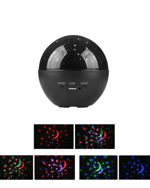 Sesle Tepki Veren Yıldız Projektör Gece Işığı