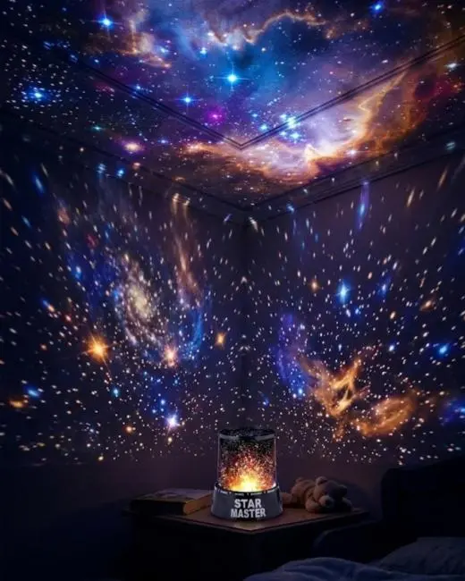 Yıldız Projeksiyon Gece Lambası Renkli Galaksi Işık Projektörü