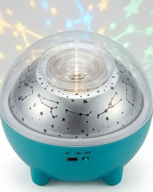 Bluetooth Bağlantılı Gece Lambası Yıldız Projeksiyon Işığı 7 Renk Efekti ve Zamanlayıcı Fonksiyonlu