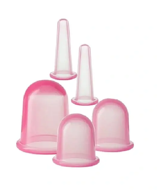 Hacamat Kupası Seti Silikon - 5li Set - Selülit Masaj Seti