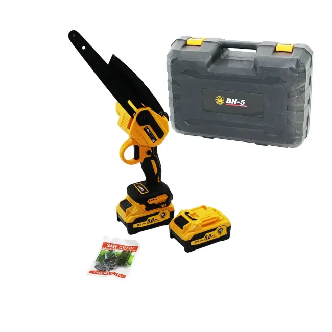 Bn-5 Yağlı Pompalı Zincirli Testere Budama Dal Kesme Makinesi Şarjlı 2 Batarya 36v 5.0ah 17000rpm