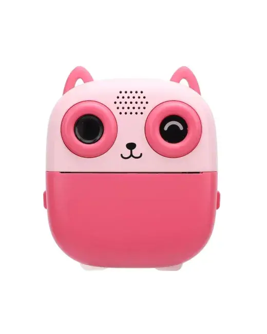 Anında Çıktı Veren Çocuk Kamerası 5 Rulo Kağıt 6 Kalem Setli Eğitici Oyuncak Fotoğraf Makinesi