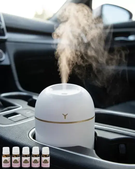 Sessiz Mini Nemlendirici 5 Esans Hediyeli USB Bağlantılı LED Işıklı Buhar Makinesi