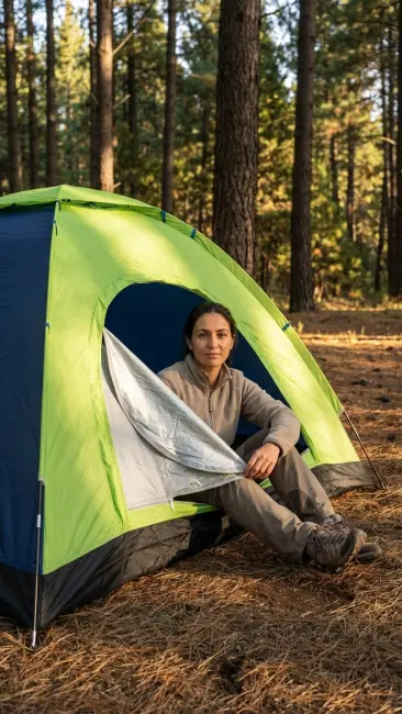 Kolay Kurulumlu Pratik Kamp Çadırı 6 Kişilik  (220x250x150)