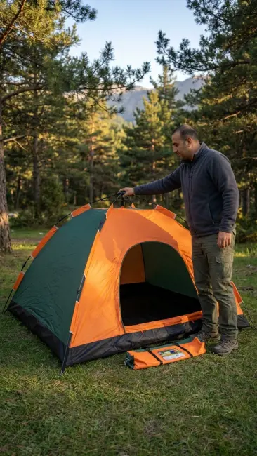 Otomatik Kurulumlu Kamp Çadırı 8 Kişilik (250x250x165) Cm