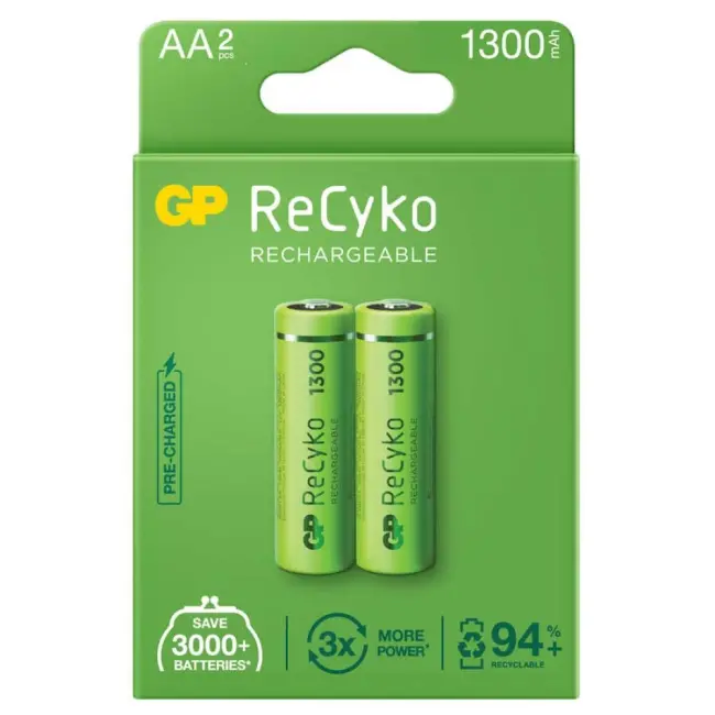 Gp Recyko 1300mah Aa Şarj Edilebilir Kalem Pil 2'li Paket