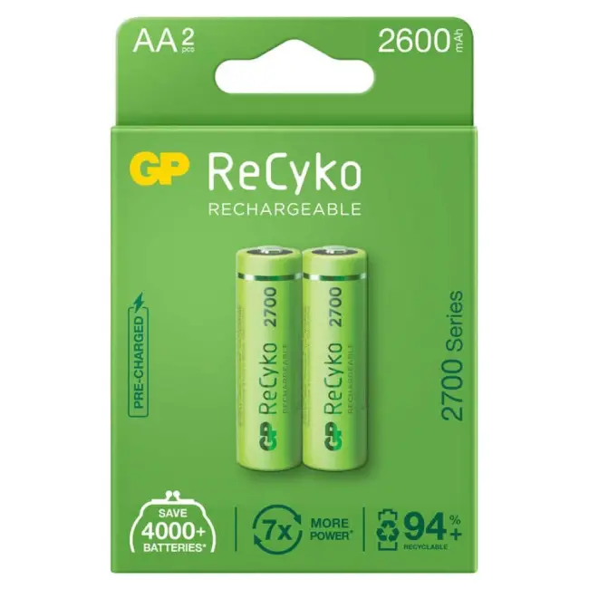 Gp Recyko 2600mah Aa Şarj Edilebilir Kalem Pil 2'li Paket