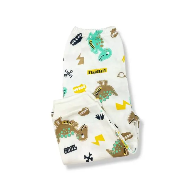 Sema Baby Sevimli Dino Bebek Pijama Takımı 3-6 Ay ( Yeşil - Kahve )