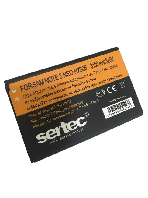 Sertec - Samsung Galaxy Note 3 Neo / N7505 Uyumlu Batarya