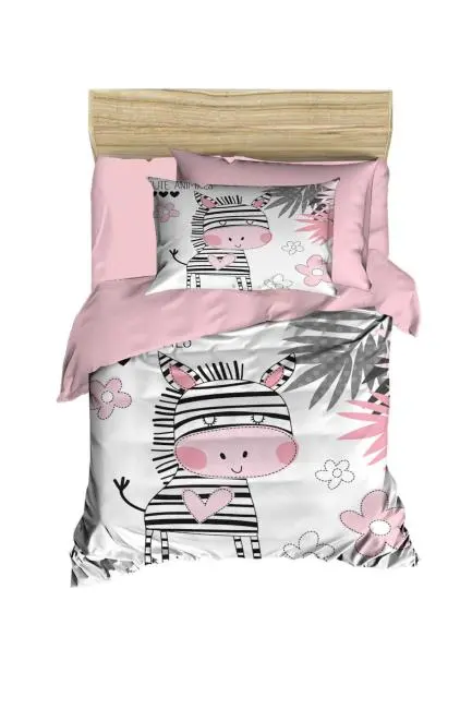 Dijital Baskılı 3d Pamuklu Yenidoğan Bebek Nevresim Takımı Baby Zebra