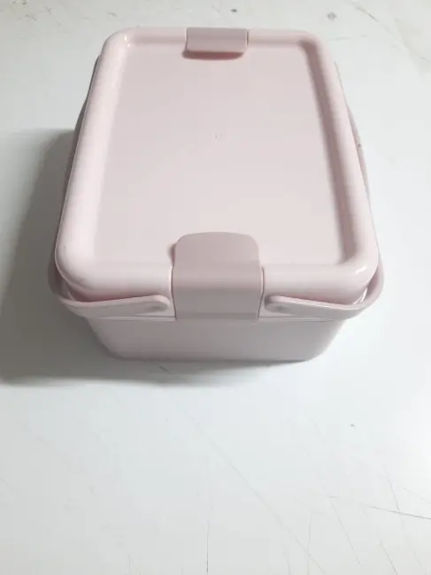 Kulplu Beslenme Kabı  2 Bölmeli Mandallı Diyet Kabı -çatal Kaşık Dahildir