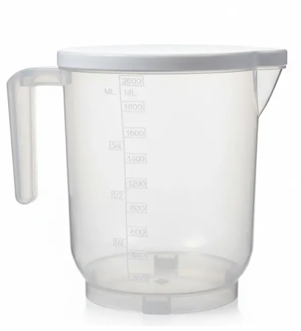 Pratik Mutfak Ölçü Kabı - 2 Litre Dereceli Şeffaf Hazne Bpa Free