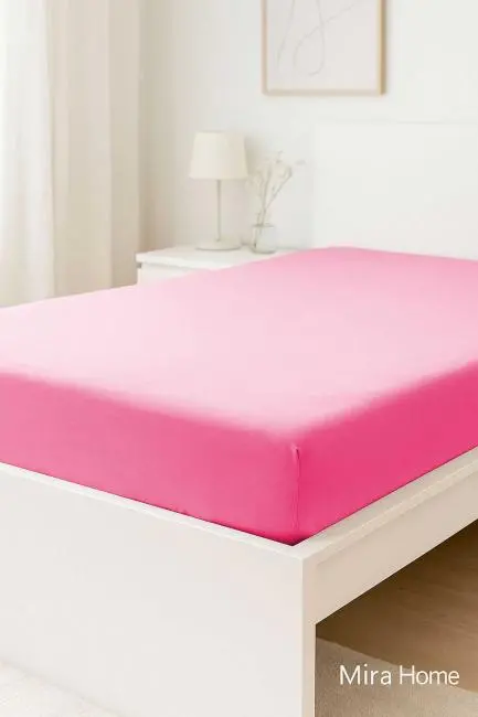 Çift Kişilik Düz Penye  %100 Pamuklu Lastikli Çarşaf 180X200 Newsheet Mor