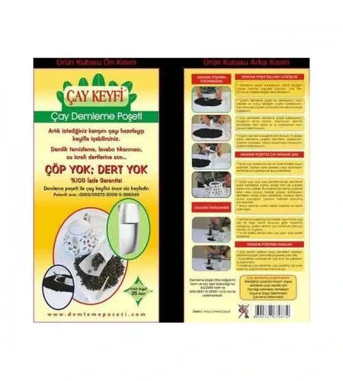 Ev Tipi Çay Demleme Poşeti 25li Paket