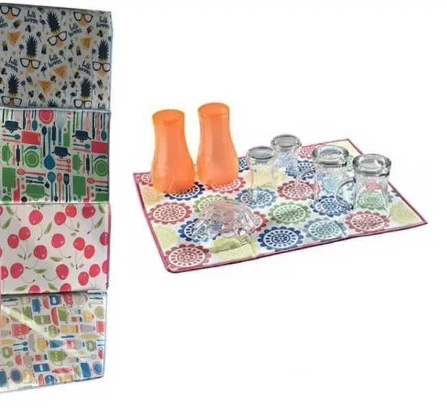 5 Adet Kurutmalık Mikrofiber Kurutma Bulaşık Altlığı