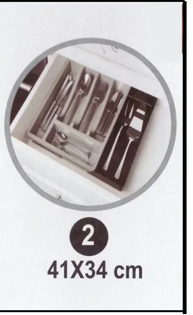 Kayar Kaşıklık Organizeri - 3 Aşamalı Sürgülü - Sağ Sol Açılır