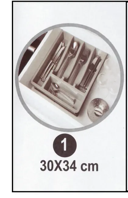 Kayar Kaşıklık Organizeri - 3 Aşamalı Sürgülü - Sağ Sol Açılır