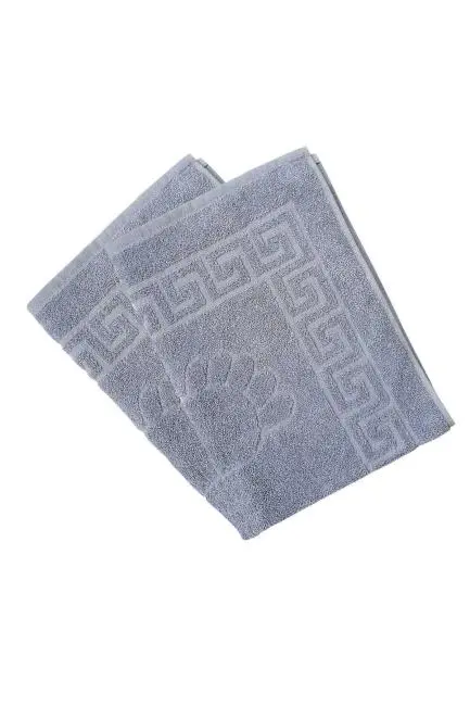 2 li Ayak İzli Banyo Ayak Havlusu 100 Pamuklu