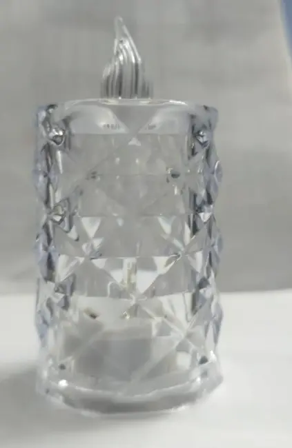 Led Mum Şeffaf Kristal Led Mum Pilli Alevsiz Çay Mumu Düğün Doğum Günü Ortam Işığı Mini