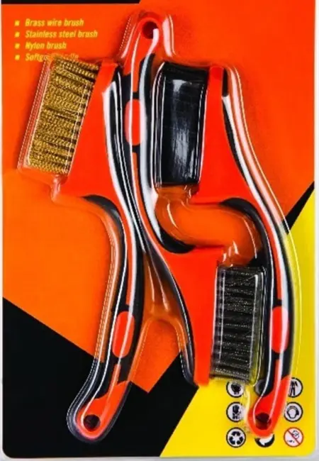 Dev Boy 3 Lü Detay Temizlik Fırça Seti  Araba -mutfak Ocak - Fayans Temizlik Fırça (çelik- Pirinç - Naylon)