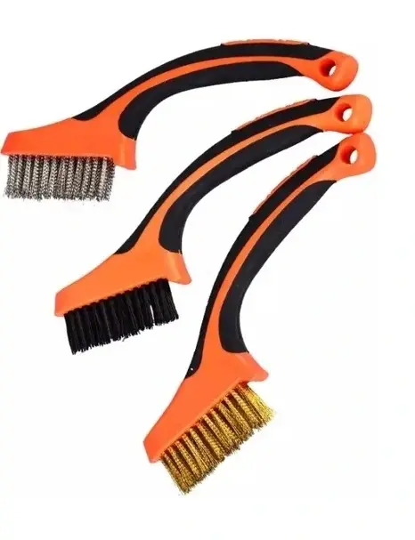 Dev Boy 3 Lü Detay Temizlik Fırça Seti  Araba -mutfak Ocak - Fayans Temizlik Fırça (çelik- Pirinç - Naylon)