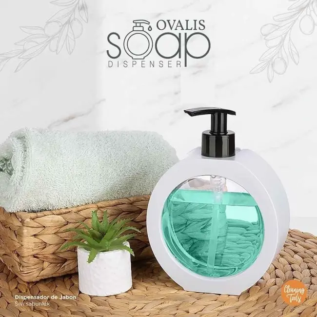 350 Ml Tezgah Üstü Oval Banyo Mutfak Sıvı Sabunluk  Banyo Mutfak Bulaşık Lavabo Deterjanlık