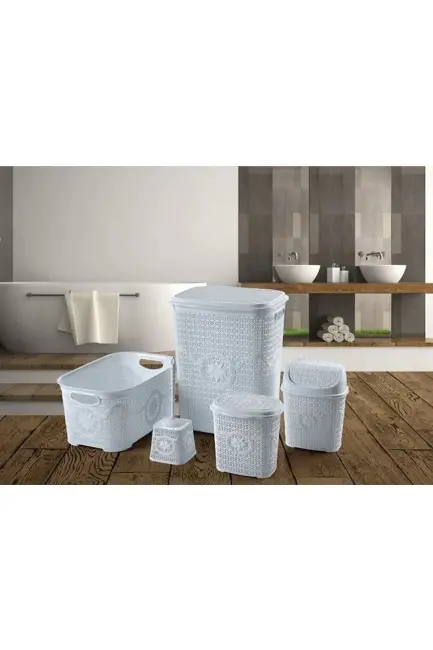 Çeyiz Seti Rattan 5 Parça Örgülü Çeyiz Seti