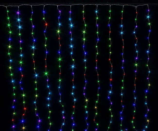 Perde Led  240 Ledli 8 Fonksiyonlu Dekor Lambası Rgb