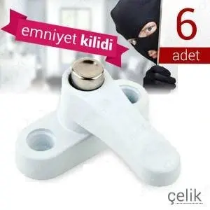 Pvc Kapı Pencere Emniyet Kilidi -  Pimapen Kilidi - Çelik - 6 Adet