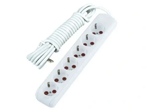 3 Mt. Kablolu 6 Lı Topraklı Grup Priz