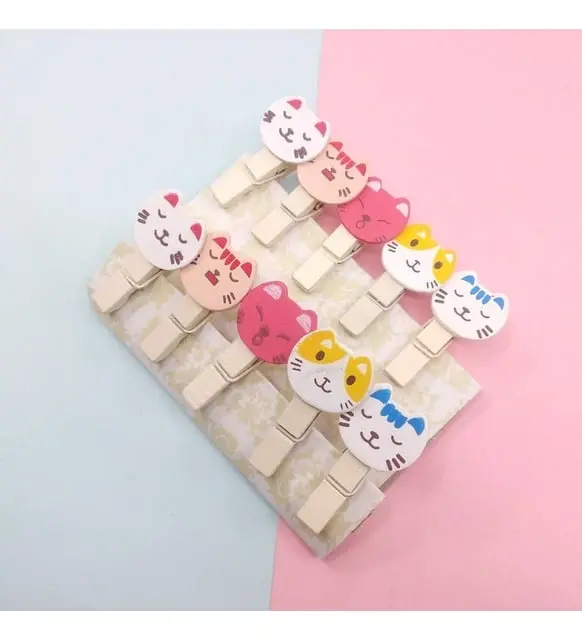 İpli Mandallı Kedili Fotoğraf Albümü Kedi Kafası Şekilli Mandal