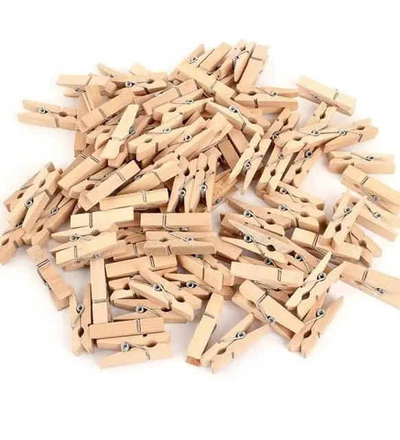 Mandal Mini Ahşap Mandal (100 Adet)