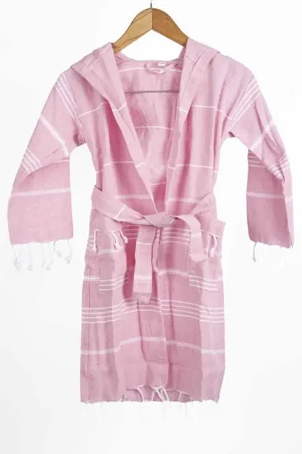 Mira Home Kapşonlu Çocuk Peştemal Bornoz 100 Pamuk