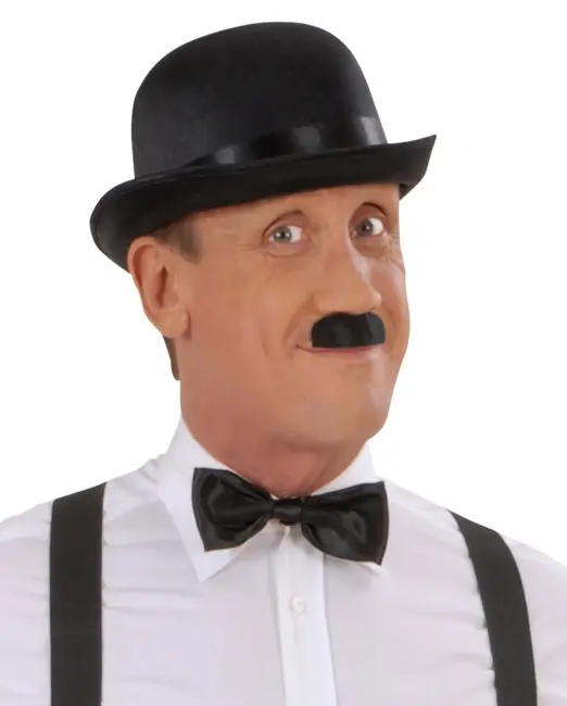 Charlie Chaplin Stil Yetişkin Şapkası – Siyah Melon Parti Şapkası