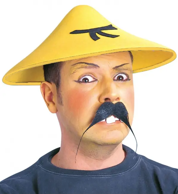 Uzak Doğu Asyalı Çin Japon Şapkası Sarı Renk