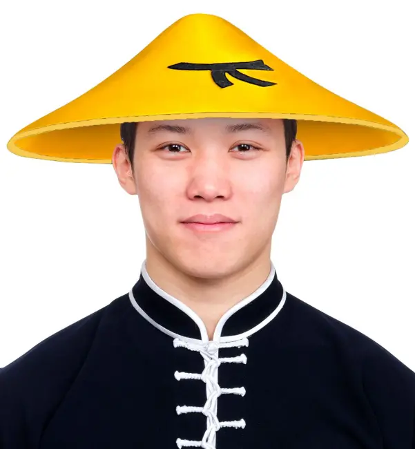 Uzak Doğu Asyalı Çin Japon Şapkası Sarı Renk