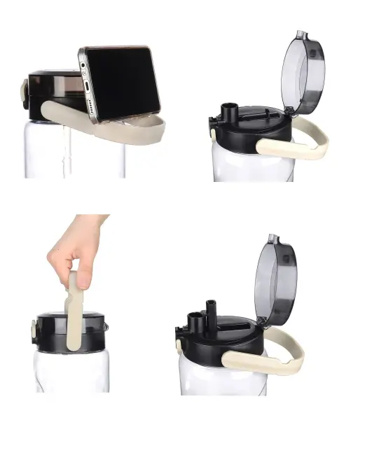 Şeffaf Matara - 2000 Ml - 67,6 Oz - Watermode Matara