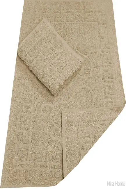 2 Li Banyo Ayak Havlusu %100 Pamuk 50X70 Cm Menesch Kahve