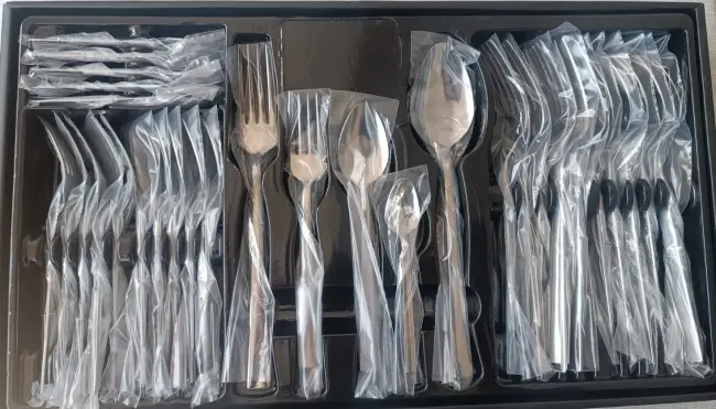 Pırlanta 30 Parça 6 Kişilik Çatal Kaşık Takımı 30 Parça Kutulu Hediyelik Çeyizlik Takım