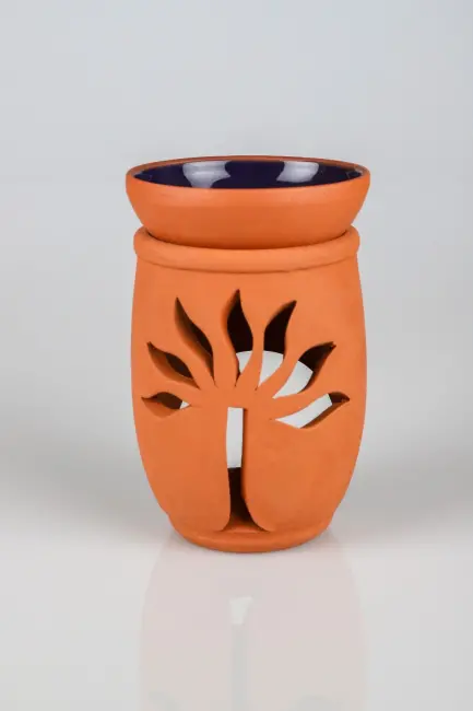 Hayat Ağacı El Yapımı Çömlek Buhurdanlık Tütsülük