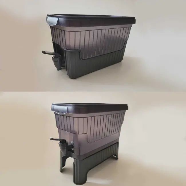 Gri Buzdolabı İçi Musluklu Ayaklı Su -limonata - İçecek Sebili Piknik Bidonu 4 Lt