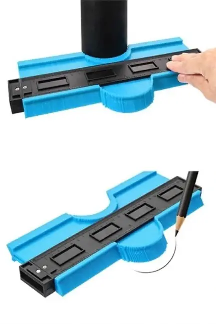 Büyük Boy Kalıp Çıkarma  Kontur Ölçüm Cihazı Ahşap Fayans Şekillendirme Kalıbı 24 Cm