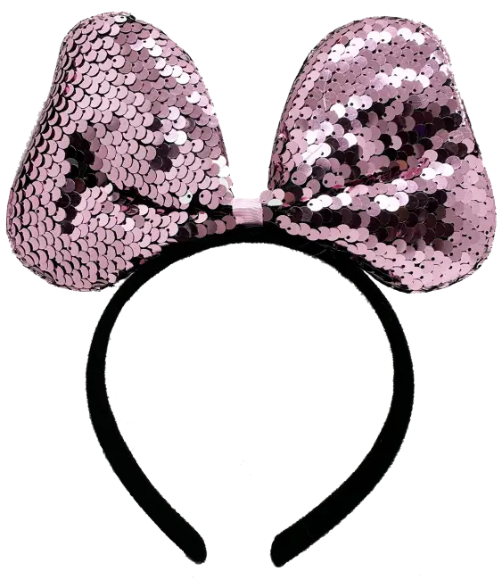 Renk Değiştiren Pullu Payetli Fiyonk Parti Tacı Pembe Gümüş Renk 20x16 Cm